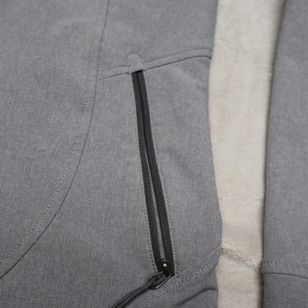 North Face Jacket Womens Small Grey Tech Stretch Softshell Full Zip Windwall Y2K